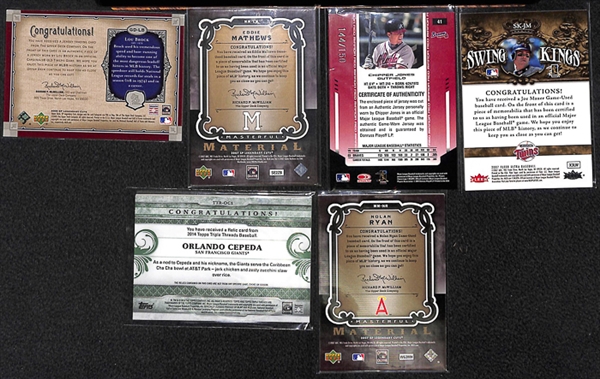 Lot Of 122 Baseball Relic Cards w. Machado & Mazeroski