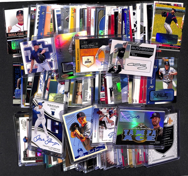 Lot Of 130 Baseball Autograph Cards w. Halladay & Altuve