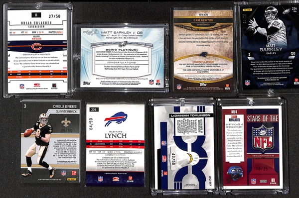 Lot Of 44 Football Prime Patch Cards w. Urlacher & Cam Newton