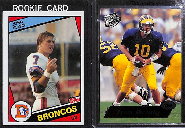 Lot Of 350 Football Rookie Cards w. Elway/Brady/Manning