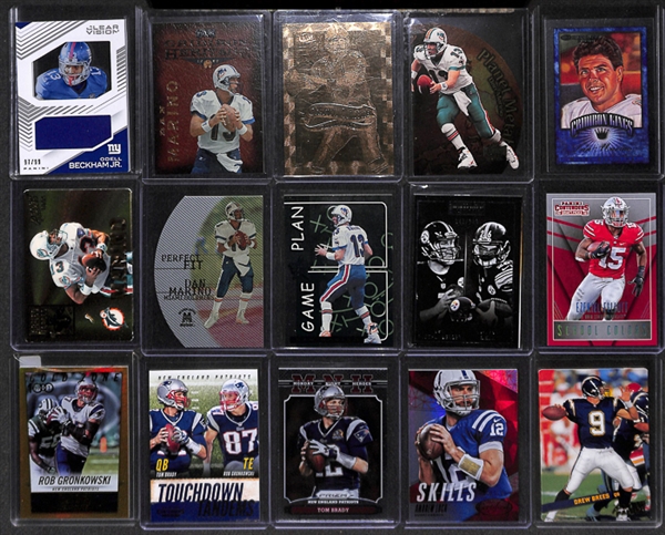 Lot Of 350 Football Inserts/Rookie/Numbered Cards w. Marino & Odell Beckham