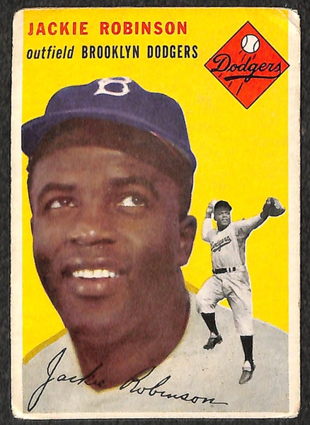 Lot of 52 1952-1955 Topps Baseball Cards w. Jackie Robinson (1954)