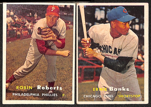 Lot of 68 1957 Topps Baseball Cards w. PeeWee Reese