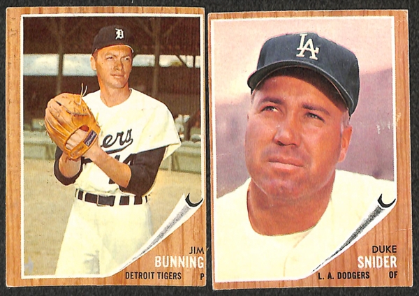 Lot of 95 - 1962 Topps Baseball Cards w. Yogi Berra