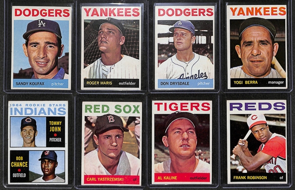 Grouping of 16 - 1964 Topps Star Cards w. Sandy Koufax & Roger Maris