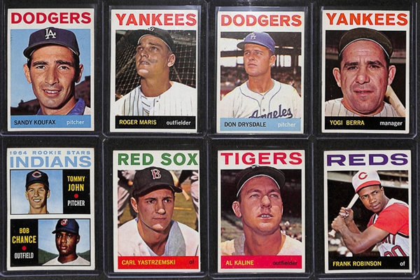 Lot of 16 - 1964 Topps Star Cards w. Sandy Koufax & Roger Maris