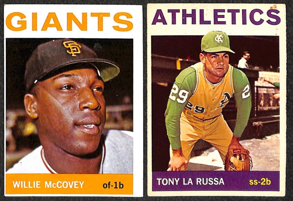  Assorted Lot of 550+ 1964 Topps Baseball Cards w. Carl Yastrzemski