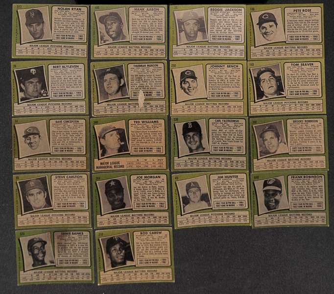 Assortment of Approximately 1000 1971 Topps Baseball Cards w. Nolan Ryan
