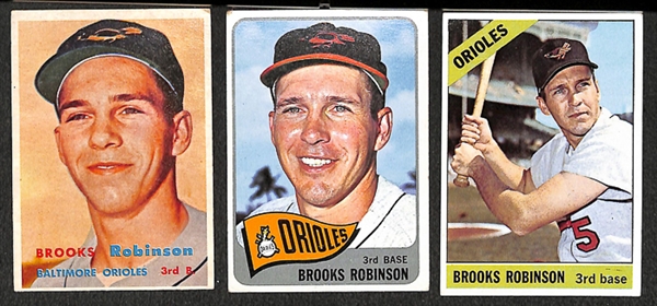 Lot Of 3 Brooks Robinson Topps Cards w. 1957 Topps RC