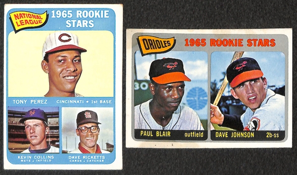 Lot Of 7 1960's Topps Rookie Cards w. Reggie Jackson