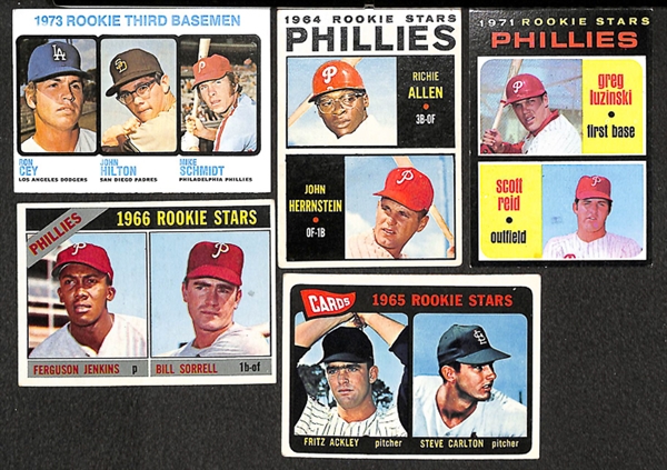 Lot Of 5 Phillies Rookie Cards w. Mike Schmidt