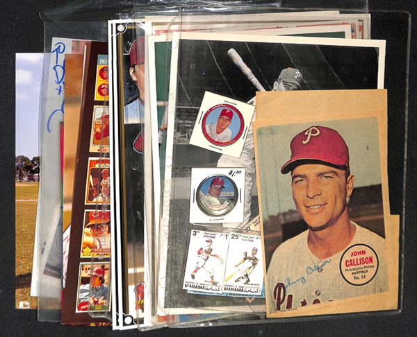 Lot Of Baseball & Football Autographs & Photos w. Johnny Unitas