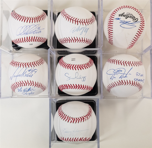 Lot Of 7 Phillies Signed Baseballs w. Greene & Daulton