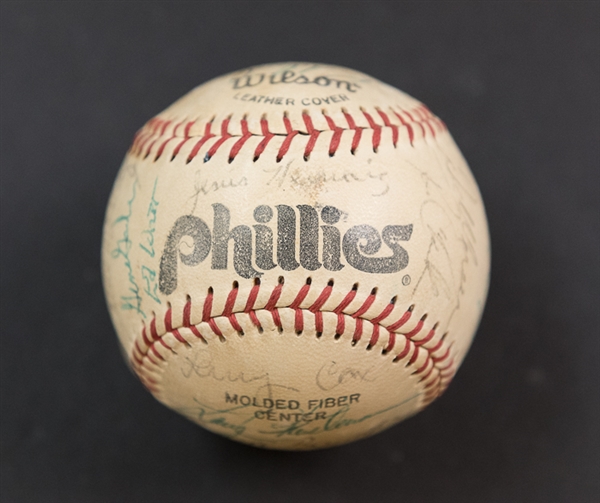 1970s-80s Phillies Team Signed Baseball w. Steve Carlton