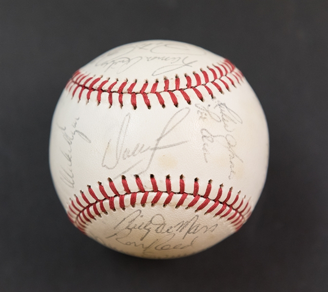 1980s Phillies Team Signed Baseball w. Schmidt/Rose/Espinosa