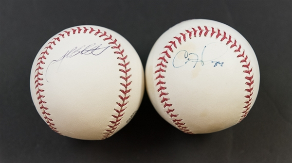 Cole Hamels & Josh Beckett (JSA) Signed Baseball Lot