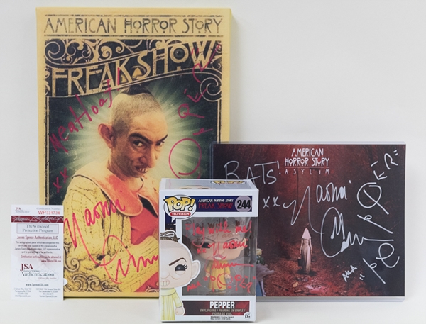 Lot Of 3 American Horror Story TV Show Signed Items - JSA