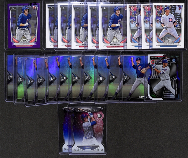 Lot Of 23 Kris Bryant Rookie Cards