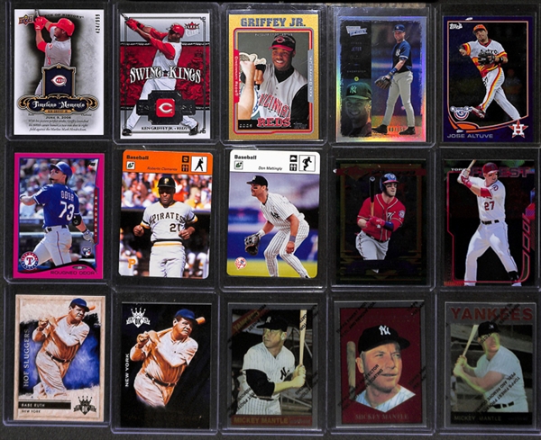 Lot Of 300+ Baseball Inserts/Stars/Rookie Cards w. Griffey Jr & Jeter