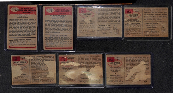 Lot of 43 1950-1955 Bowman Football Cards w. Norm Van Brocklin