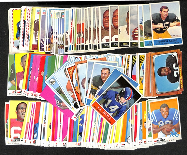 Lot of 200+ 1964-1969 Football Cards w. Y.A. Tittle