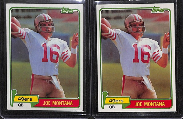 Lot of Approx. 300 1981-1983 Topps Football Cards w. Joe Montana RC x2