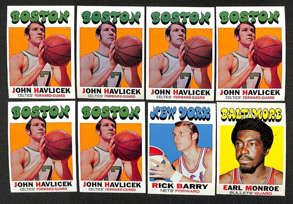 Lot of 2,000 Assorted 1971-1972 Topps Basketball Cards w. Pete Maravich x10