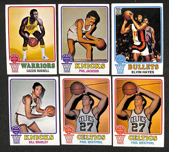 Lot of 750+ Assorted 1973-1979 Topps Basketball Cards w. Kareem Abdul-Jabbar