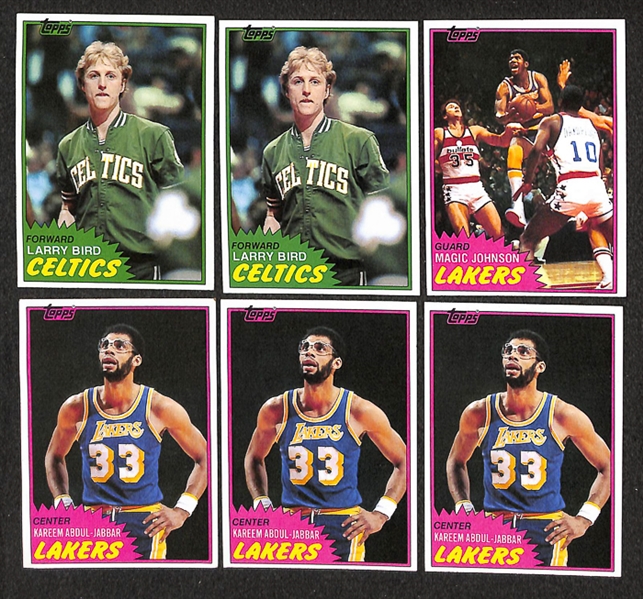 Lot of 500+ Assorted Basketball Cards 1980-1981 thru 1981-1982 w. Larry Bird