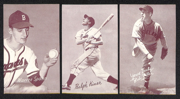 Lot of 28 different 1940's-1950's Baseball Exhibits w. Jackie Robinson.  BVG 6.0