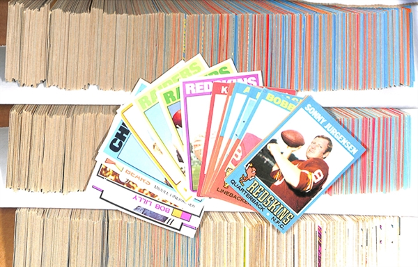 Lot of Approx. 1,200 1971-1973 Topps Football w. Dick Butkus