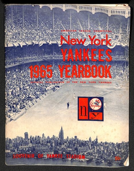 Lot Of 4 Vintage Baseball Programs w. 1965 Yankees
