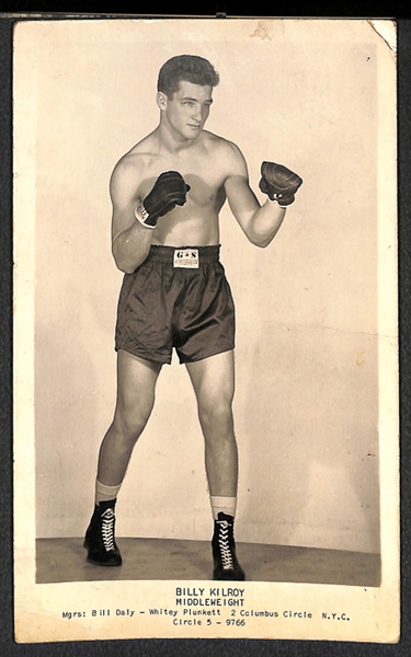 Lot Of 6 Boxing Programs & Billy Kilroy Vintage Photo