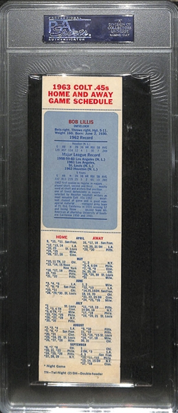 1963 Pepsi-Cola Bob Lillis Colt .45's Panel - Short Print - PSA 5