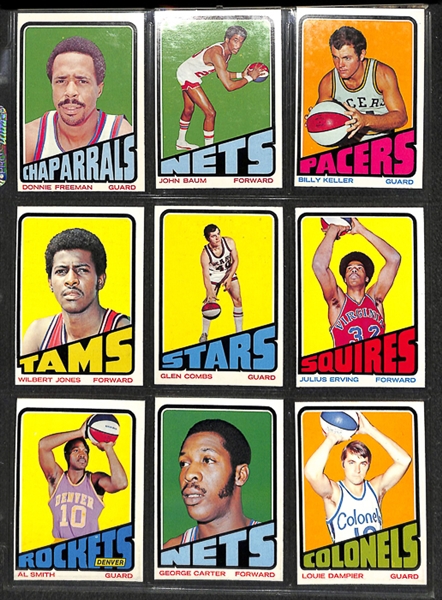 1972-73 Topps Basketball Complete Set with Dr. J's Rookie Card