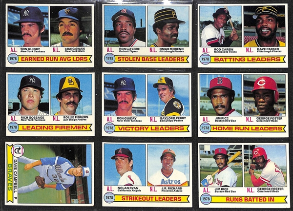 1979 Topps Baseball Complete Set w. Ozzie Smith Rookie Card