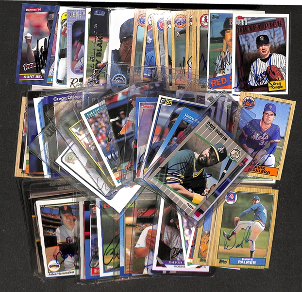 Lot Of 84 Baseball Signed Cards w. Dave Parker