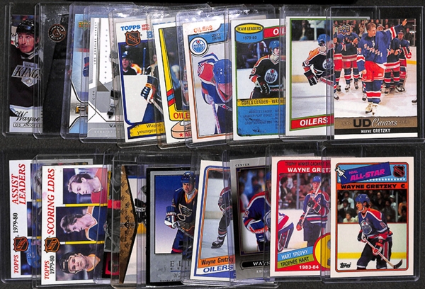 Lot Of 19 Wayne Gretzky Cards w. UD Canvas Parallel