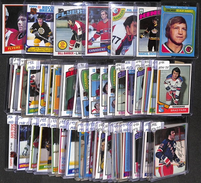 Lot Of 52 Hockey Stars 1970-80s w. 1979-80 Bobby Hull