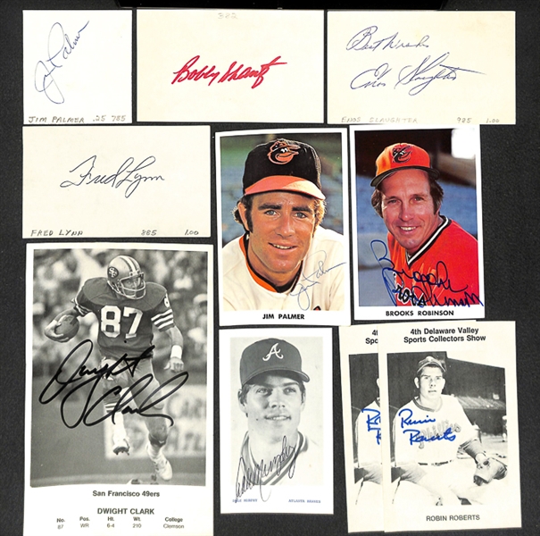 Lot Of Baseball Signed Photos/Cuts/First Day Covers w. Palmer & Roberts