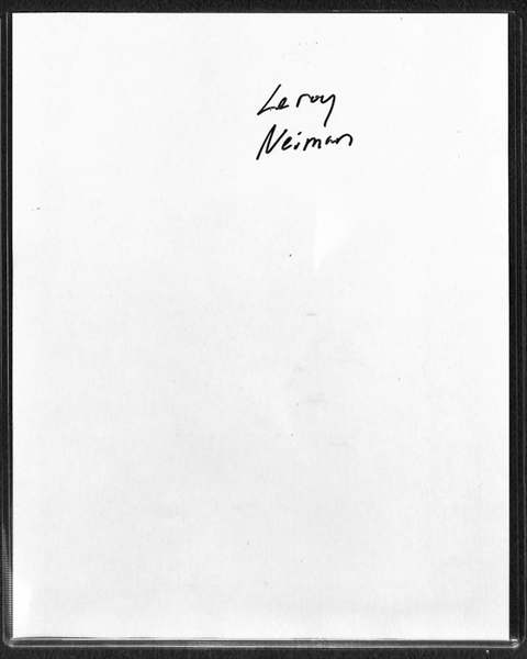 LeRoy Neiman Signed 8x 10 Photo (Famous Artist)