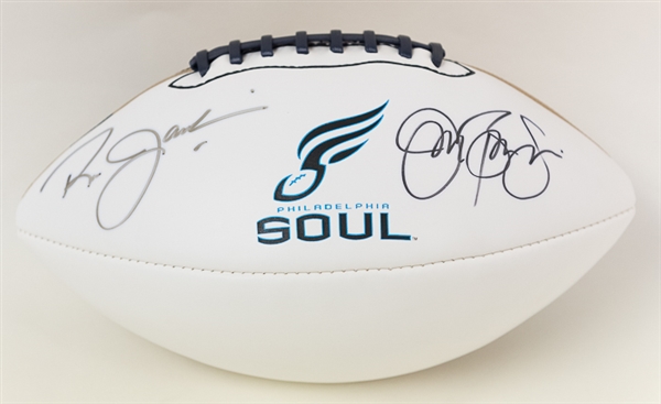 Jon Bon Jovi & Ron Jaworski Signed Philadelphia Soul Football