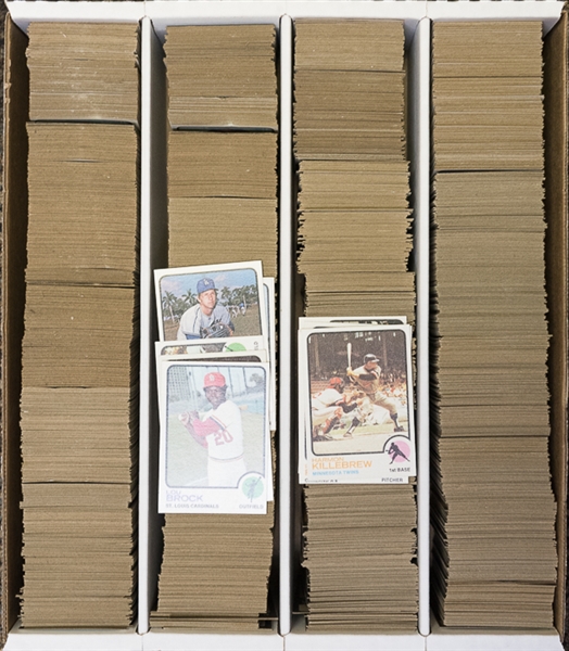 Lot of 1600+ Assorted 1973 Topps Baseball Cards w. Harmon Killebrew