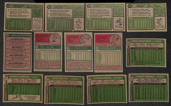 Lot of 2500+ Assorted 1974-1976 Topps Baseball Cards w. 1974 Reggie Jackson & 1976 Nolan Ryan