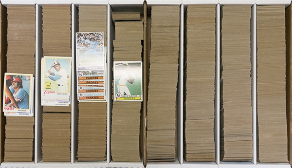 Lot of 3000+ 1978-1979 Topps Baseball Cards w. 1978 Pete Rose
