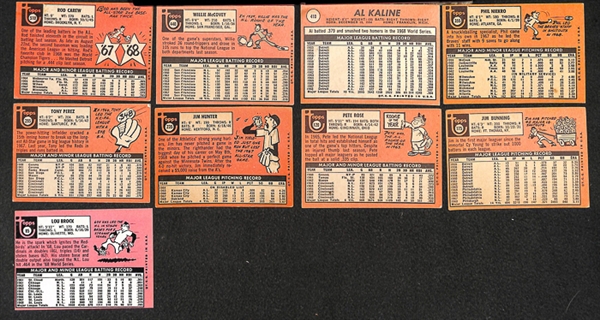 Lot of 317 Different 1969 Topps Baseball Cards w. Stars Including Rod Carew