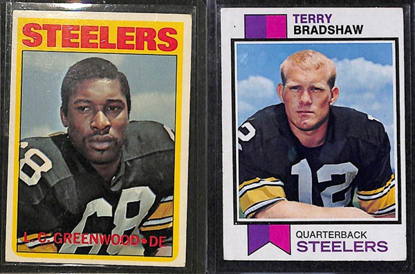 Lot of 176 Different 1960-1979 Steelers Football Cards w. Stars Including Bobby Layne