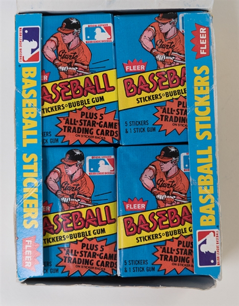 1981 Sealed Fleer Baseball Stickers & All Star Game Trading Cards - 35 of 36 Ct Box