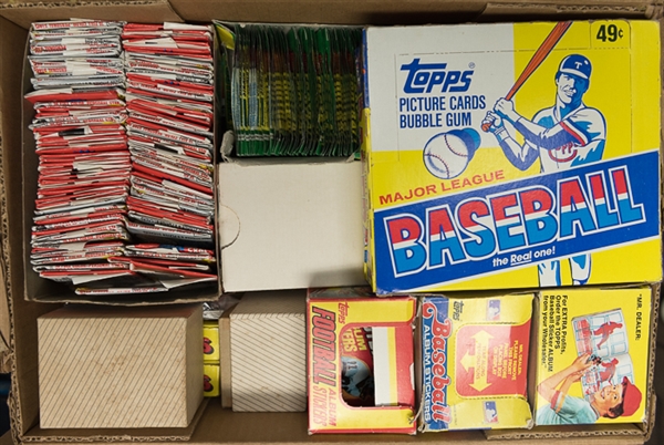 Mixed Sports Lot of Stickers, Wax (Majority is Sealed!), Sports Cards - Baseball/Football/Hockey - Early 1980s
