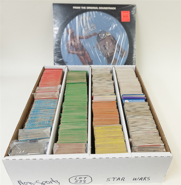 Lot of 2500+ Star Wars & Star Trek Cards from 1977-1982